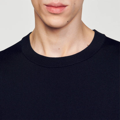 Sandro Knitted T-shirt Black