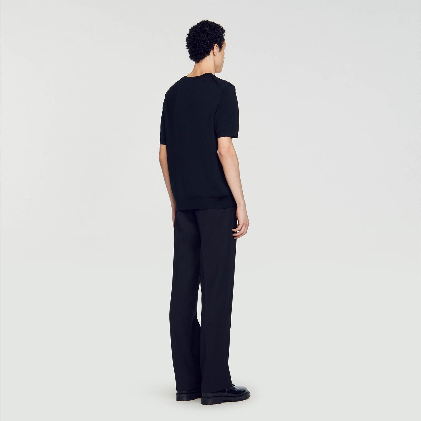 Sandro Knitted T-shirt Black