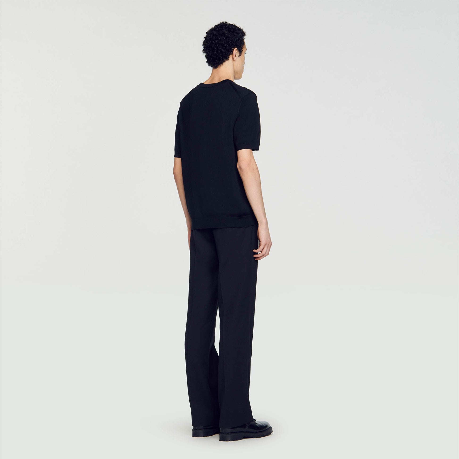 Sandro Knitted T-shirt Black