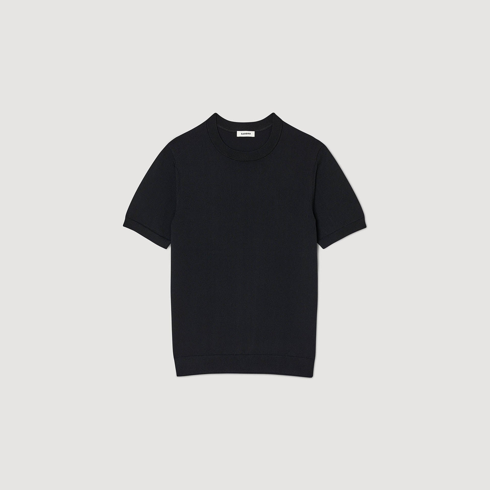Sandro Knitted T-shirt Black