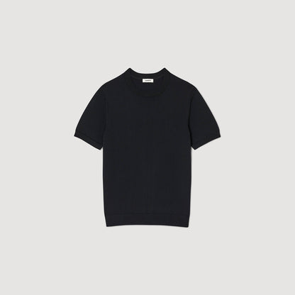 Sandro Knitted T-shirt Black