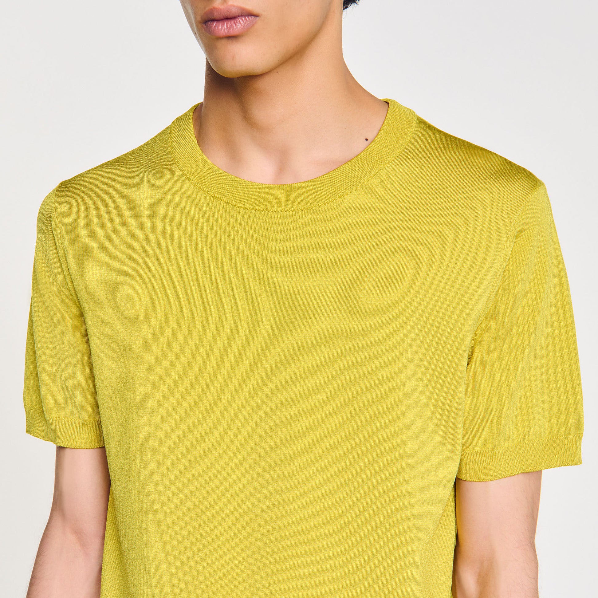 Sandro Knitted T-shirt Super Green