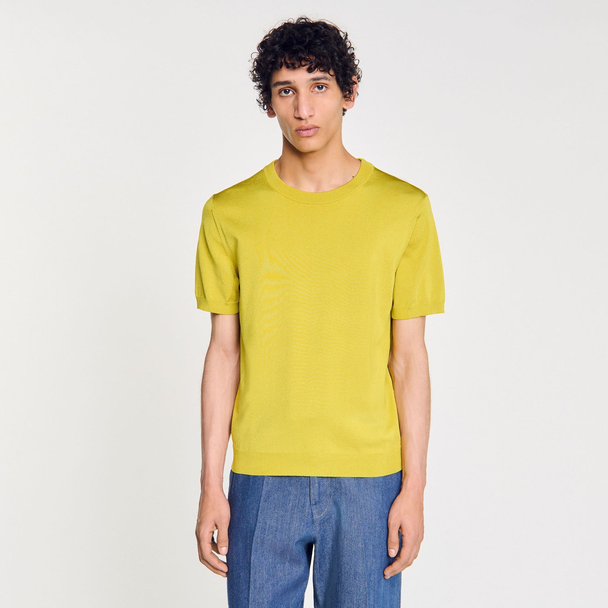 Sandro Knitted T-shirt Super Green