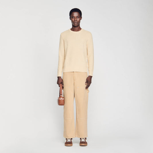 Sandro Wool sweater Off White / Mastic