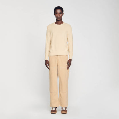 Sandro Wool sweater Off White / Mastic