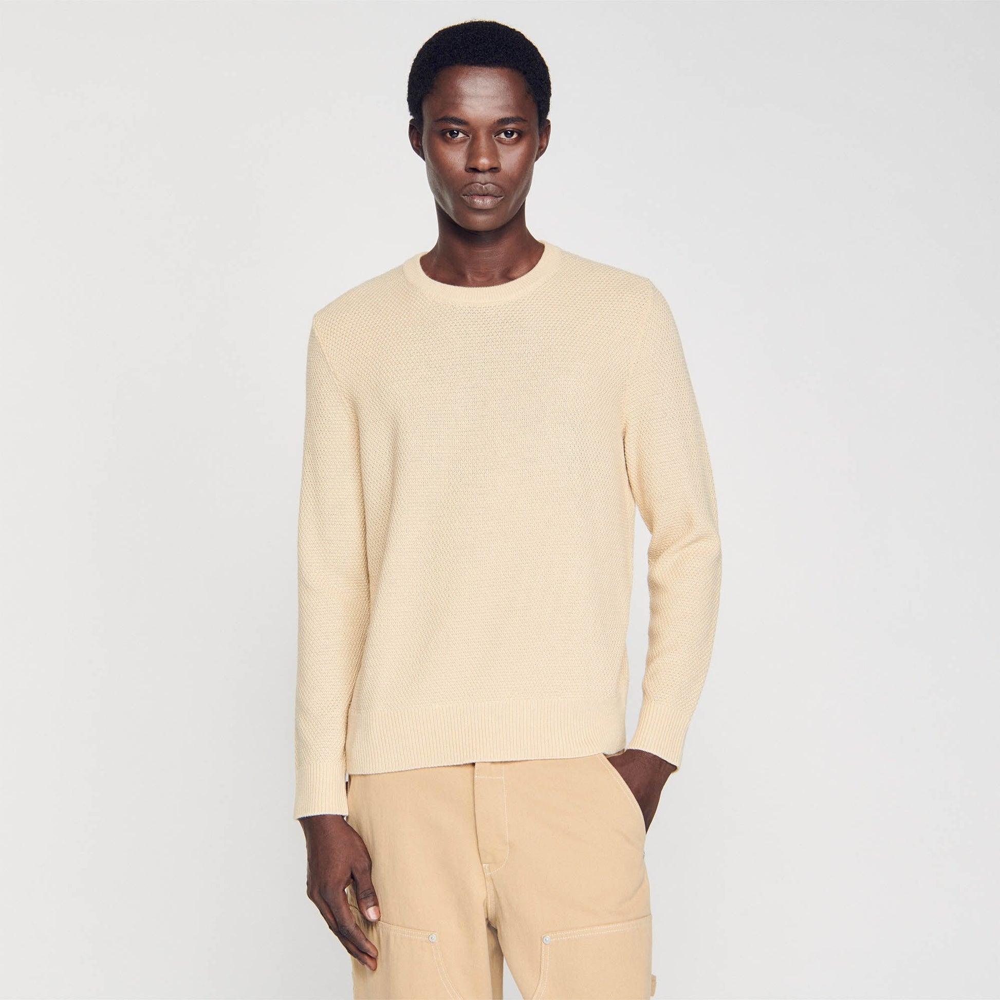 Sandro Wool sweater Off White / Mastic