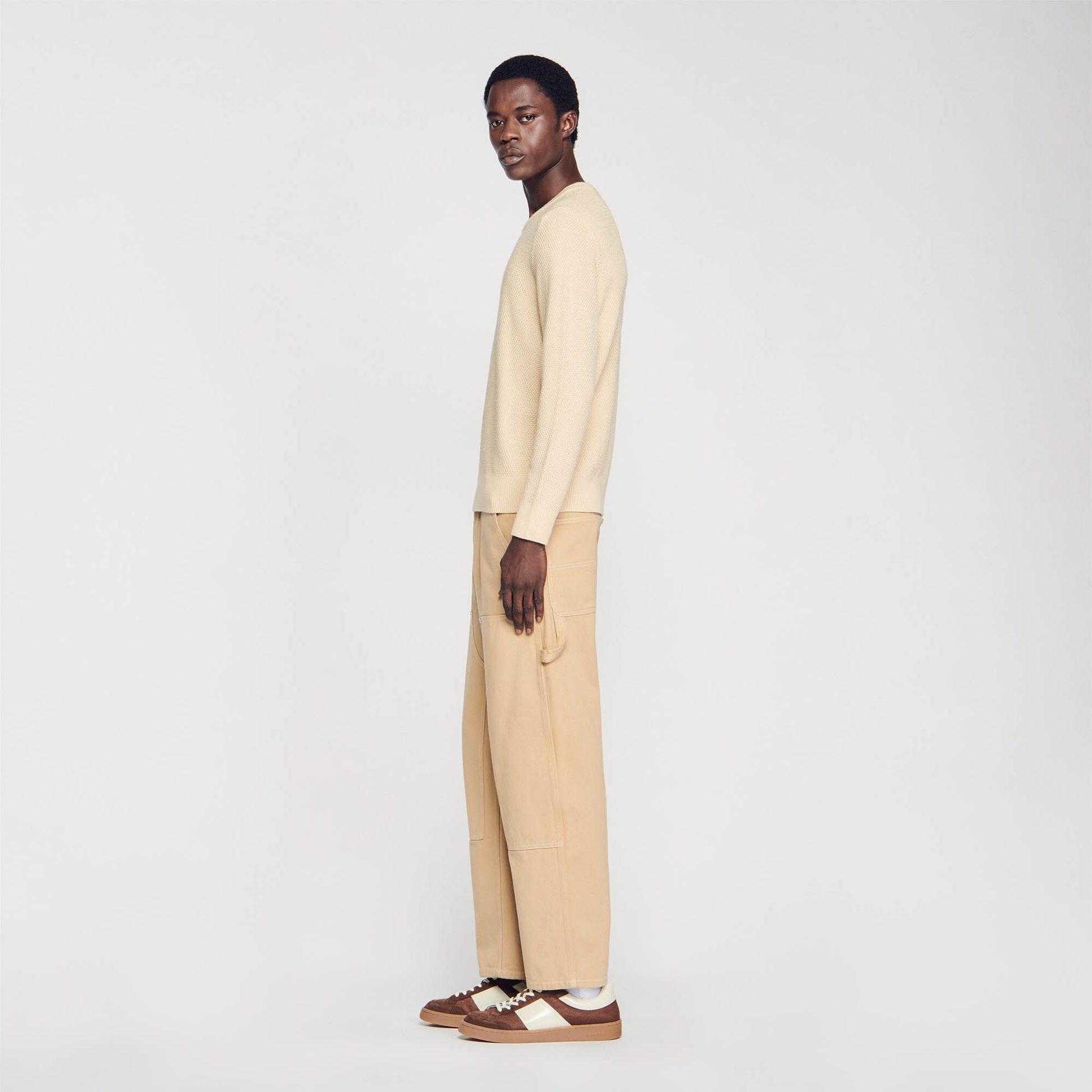 Sandro Wool sweater Off White / Mastic