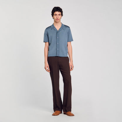 Sandro Short-sleeved shirt Dark Chambray