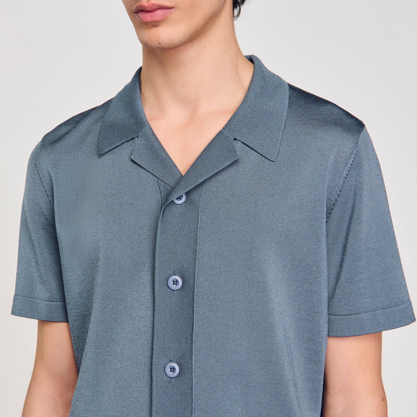 Sandro Short-sleeved shirt Dark Chambray