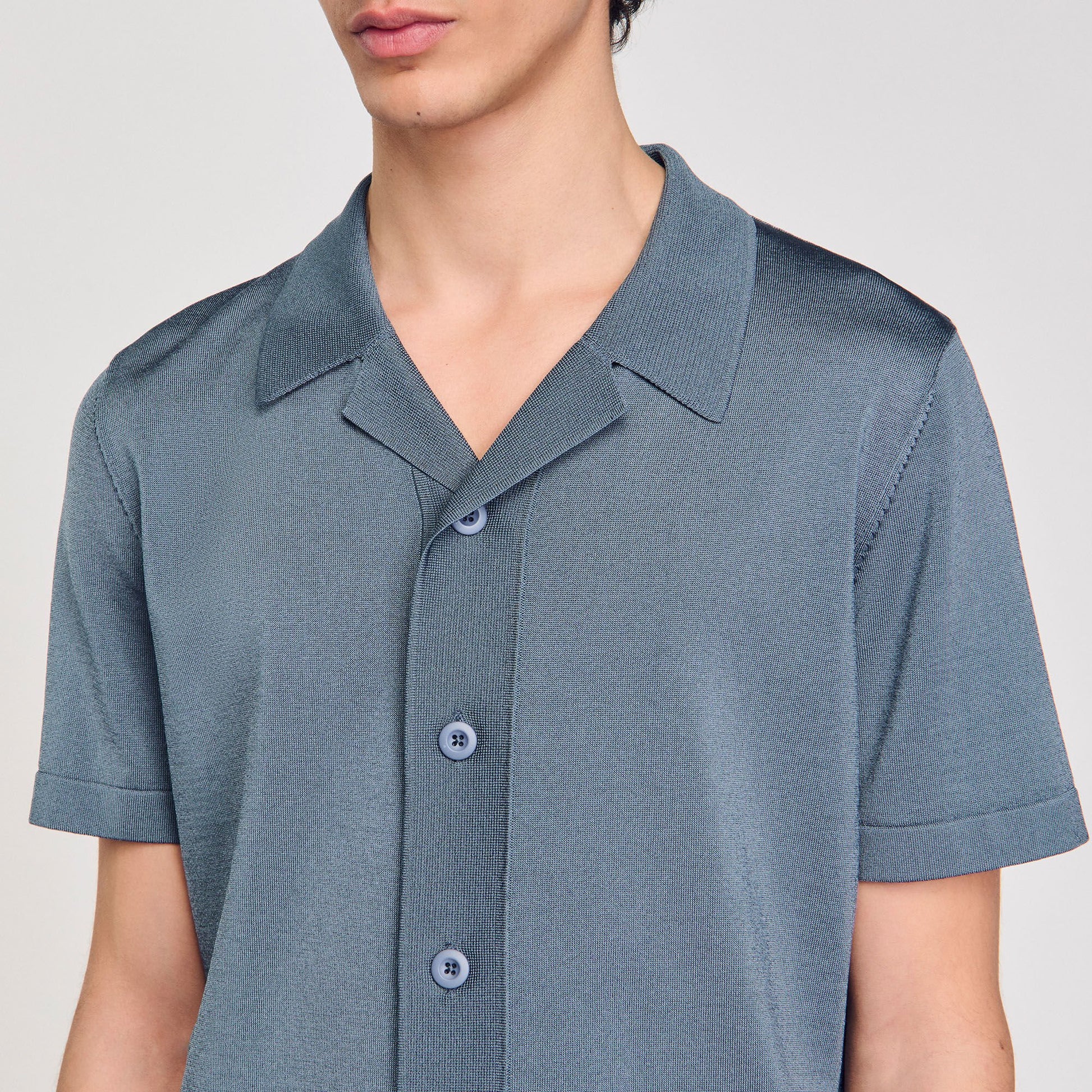 Sandro Short-sleeved shirt Dark Chambray