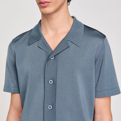 Sandro Short-sleeved shirt Dark Chambray