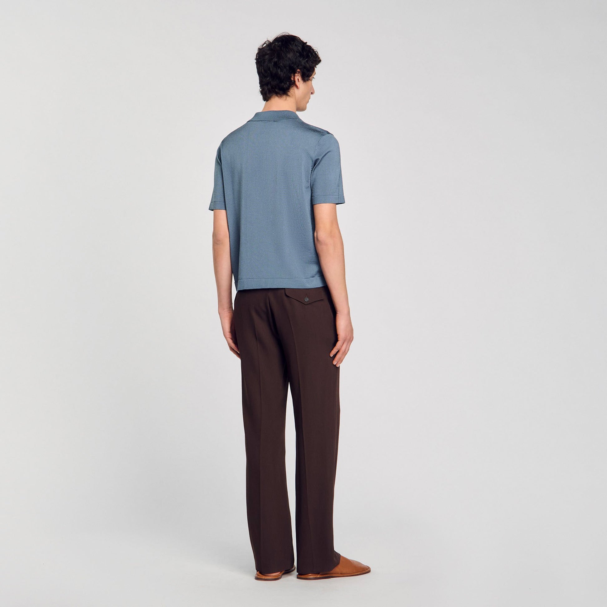 Sandro Short-sleeved shirt Dark Chambray