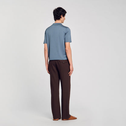 Sandro Short-sleeved shirt Dark Chambray