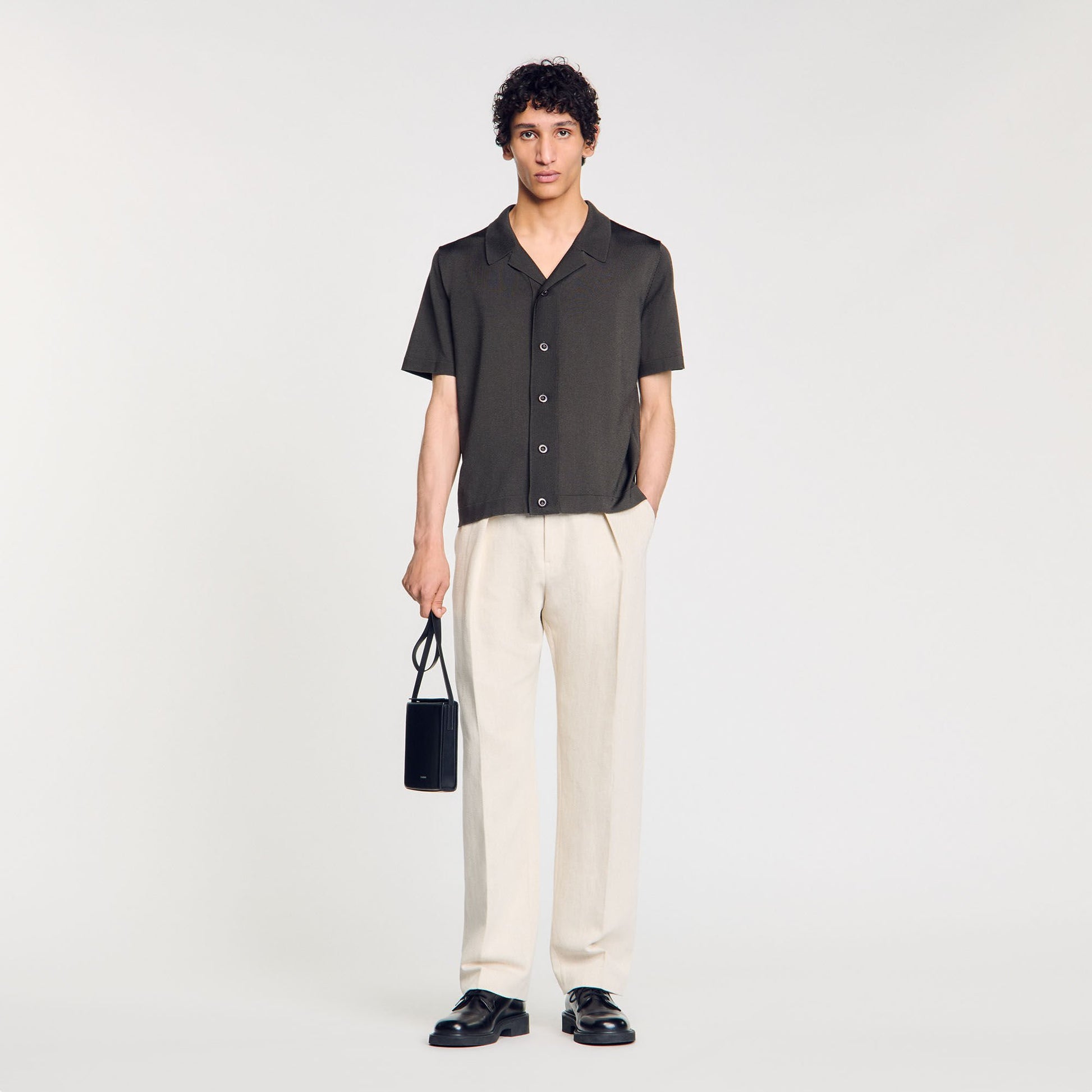 Sandro Short-sleeved shirt Dark Kaki.