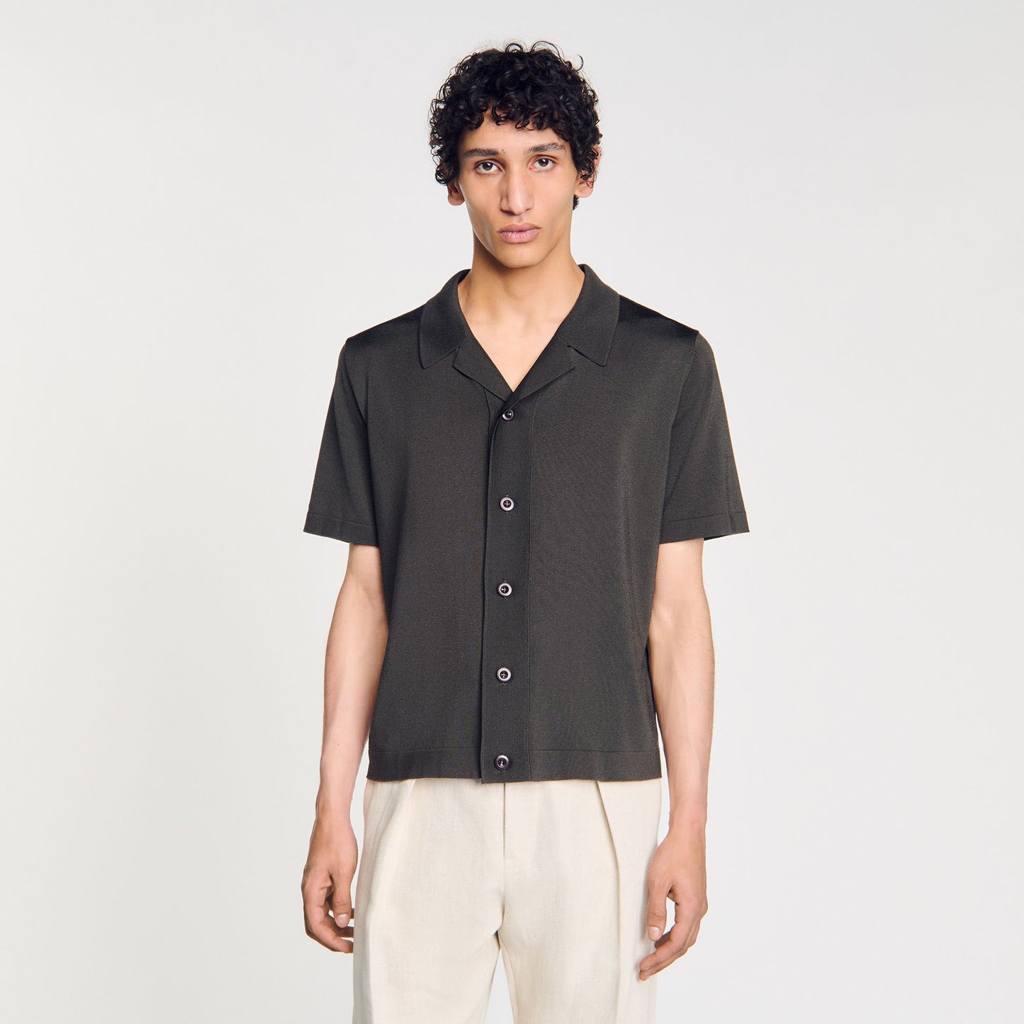 Sandro Short-sleeved shirt Dark Kaki.