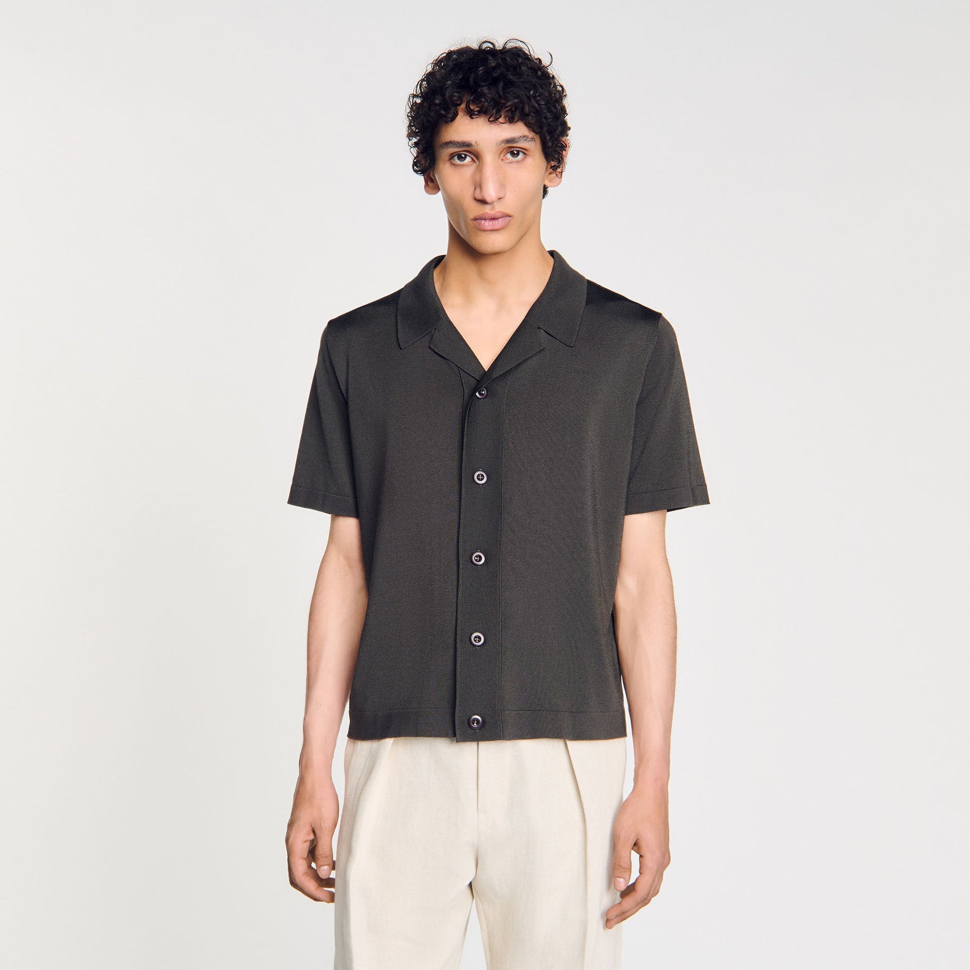 Sandro Short-sleeved shirt Dark Kaki.