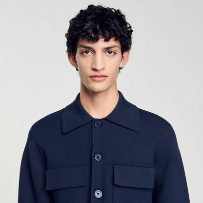 Sandro Knit jacket Midnight Blue