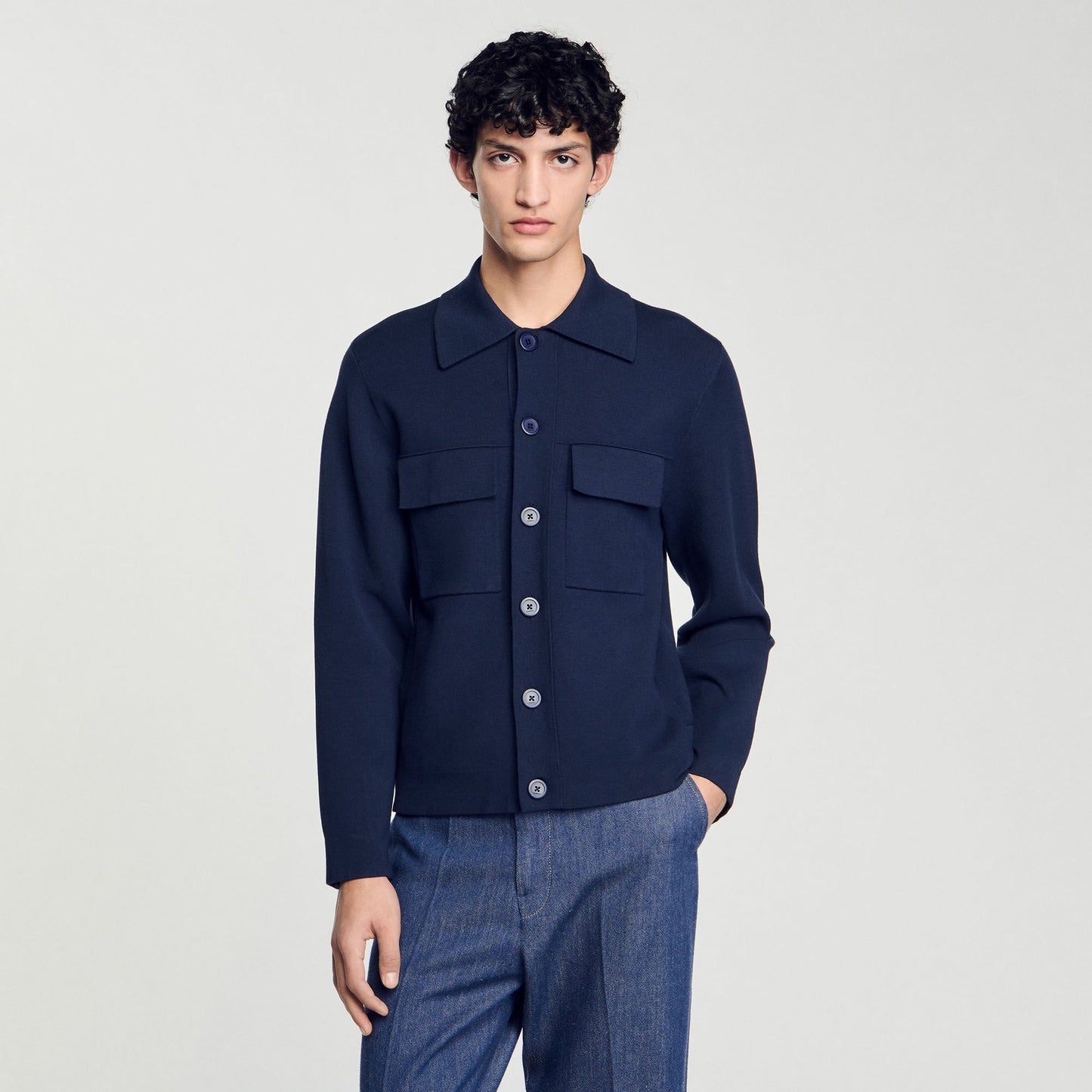 Sandro Knit jacket Midnight Blue