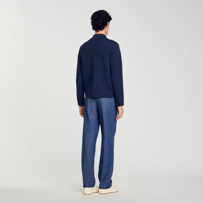 Sandro Knit jacket Midnight Blue