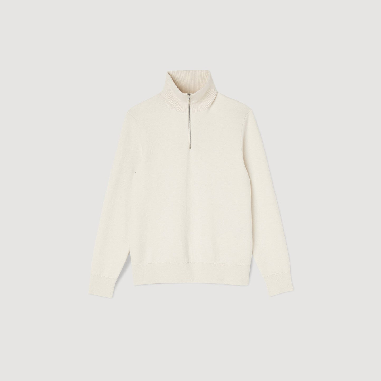 Sandro Half-Zip sweater Ecru