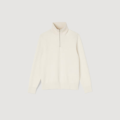 Sandro Half-Zip sweater Ecru