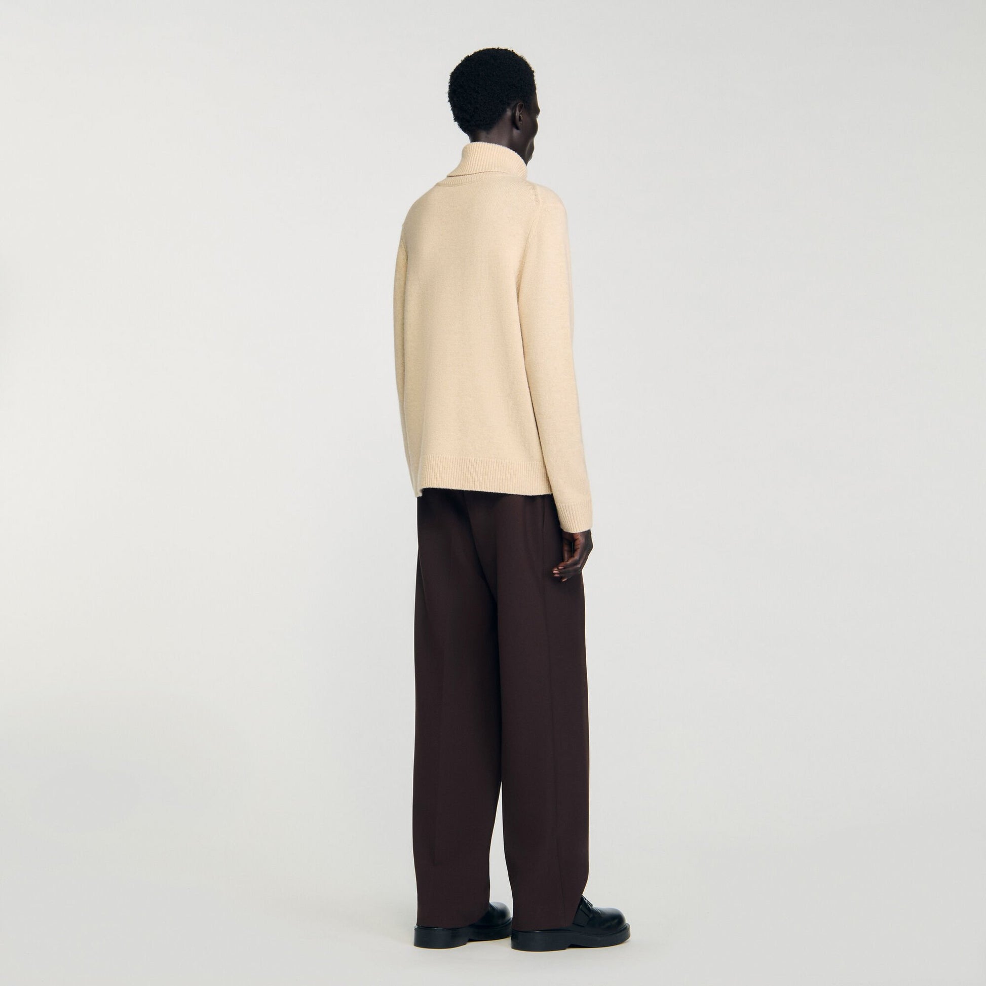 Sandro Wool and cashmere turtleneck Beige