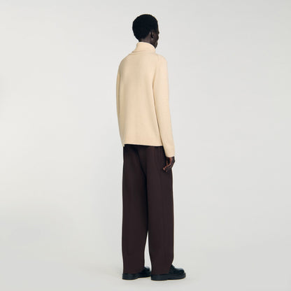 Sandro Wool and cashmere turtleneck Beige