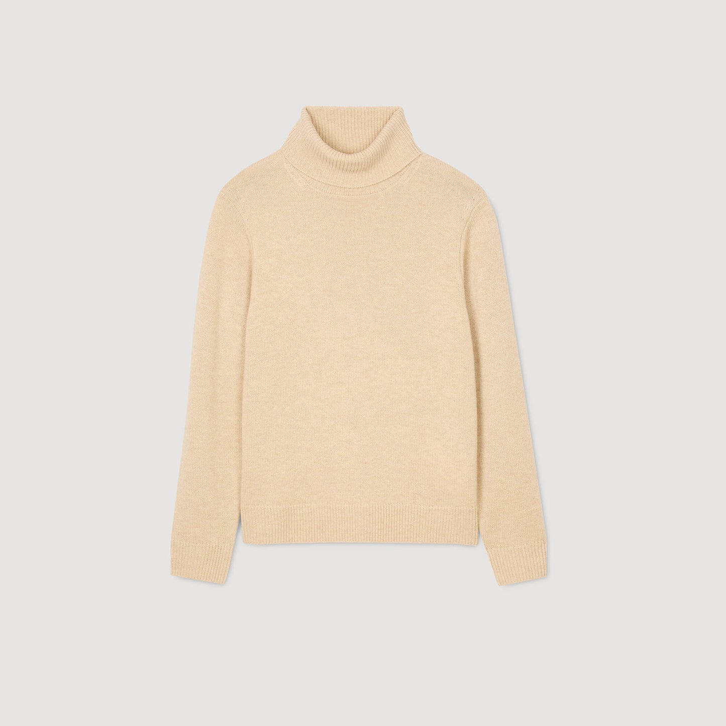 Sandro Wool and cashmere turtleneck Beige