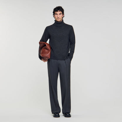 Sandro Wool and cashmere turtleneck Dark Grey
