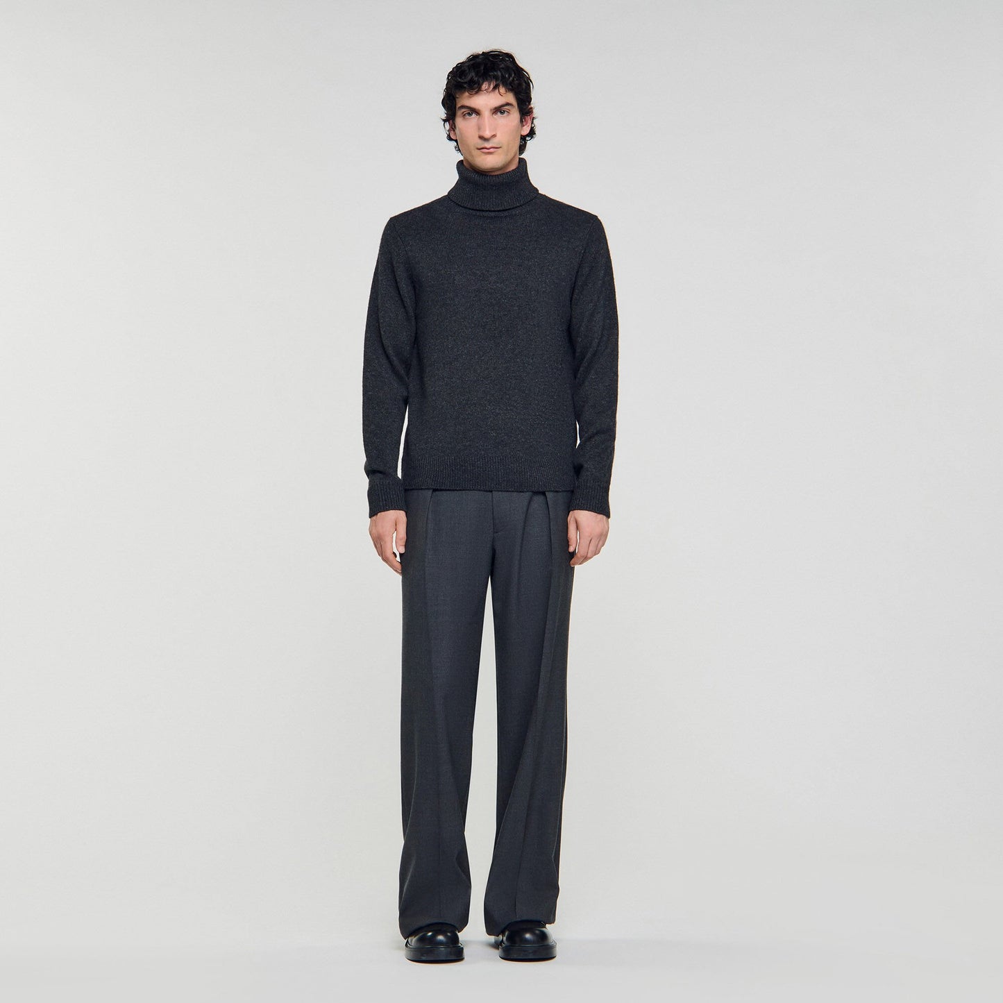 Sandro Wool and cashmere turtleneck Dark Grey