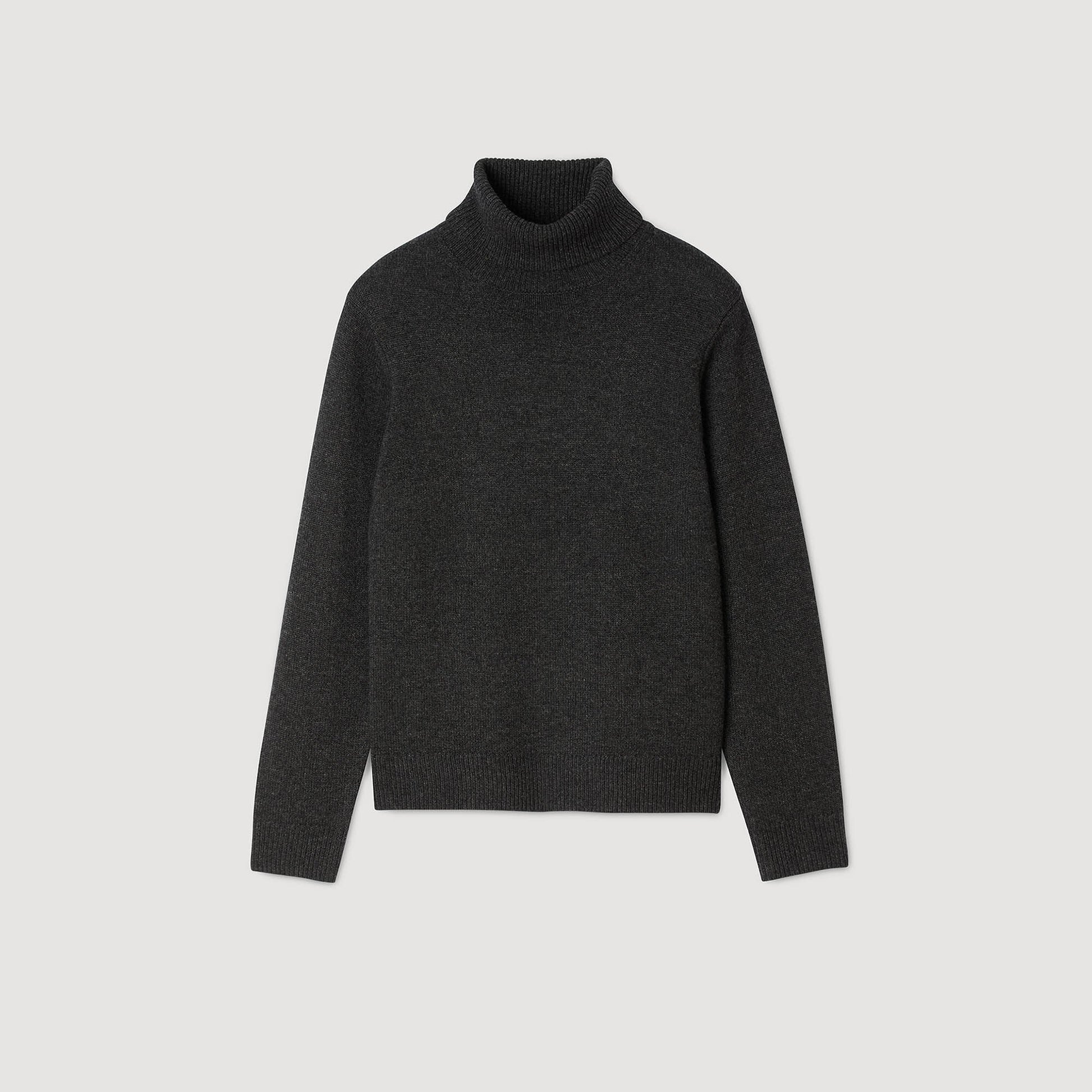 Sandro Wool and cashmere turtleneck Dark Grey