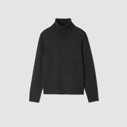 Sandro Wool and cashmere turtleneck Dark Grey