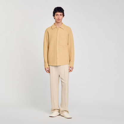 Sandro Oversized knit shirt Nut