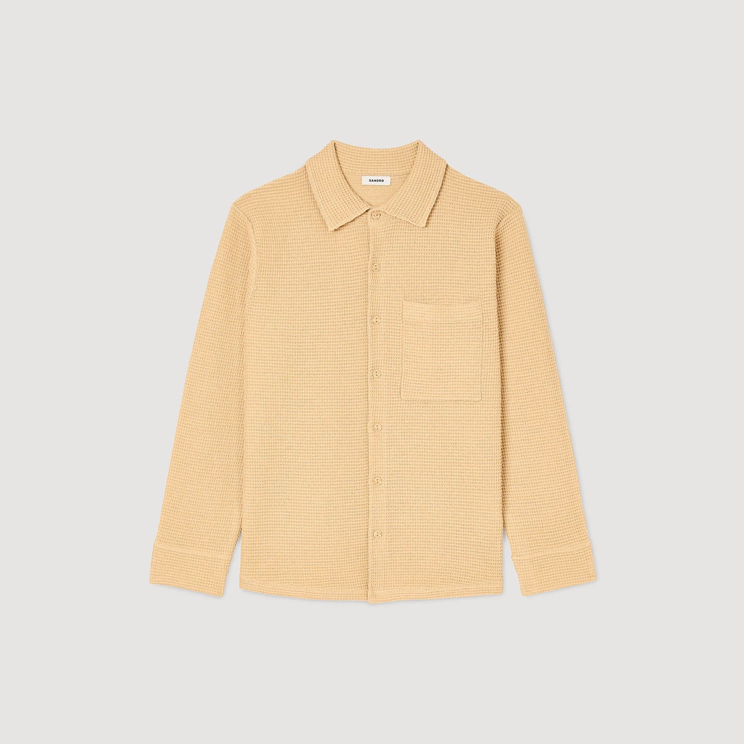 Sandro Oversized knit shirt Nut