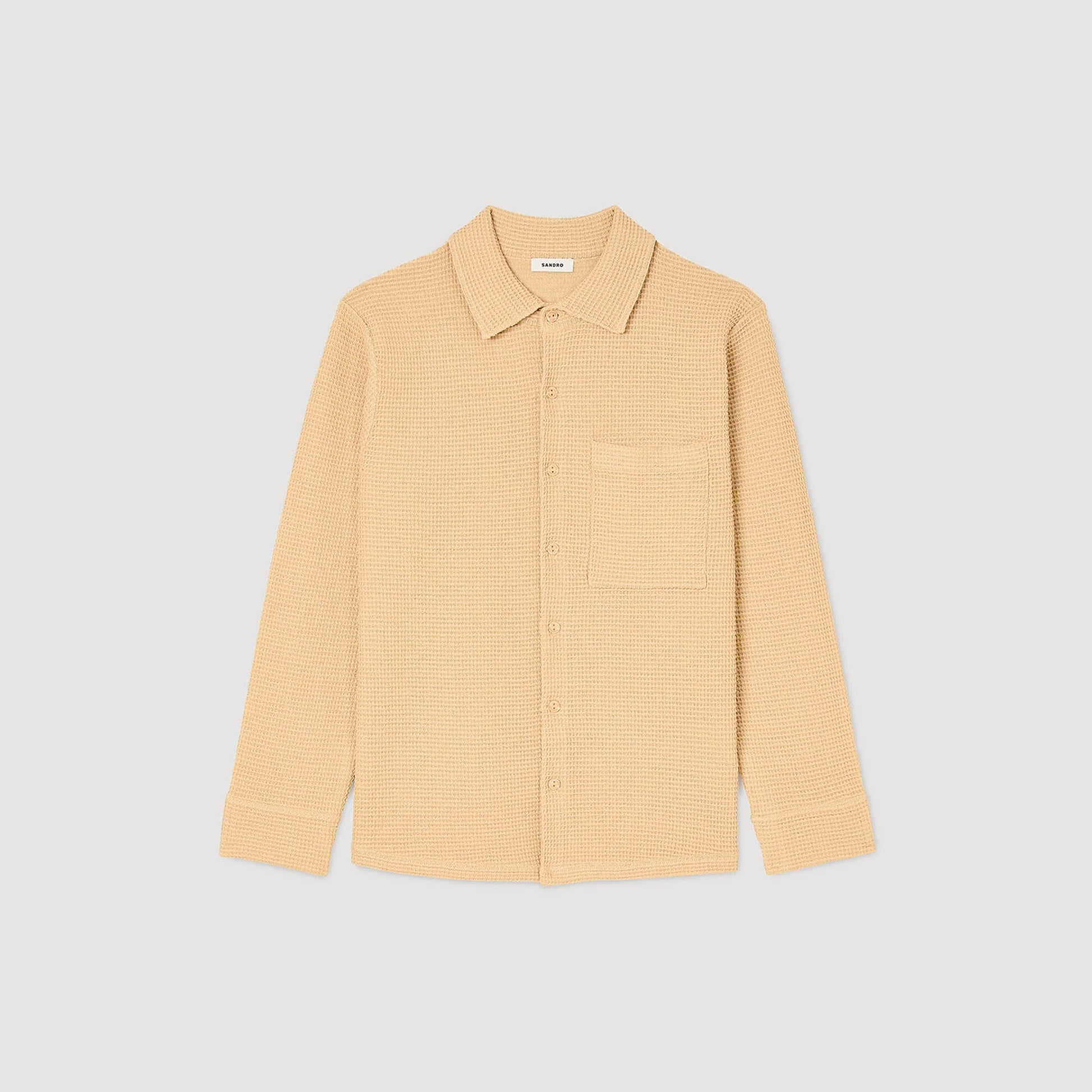 Sandro Oversized knit shirt Nut