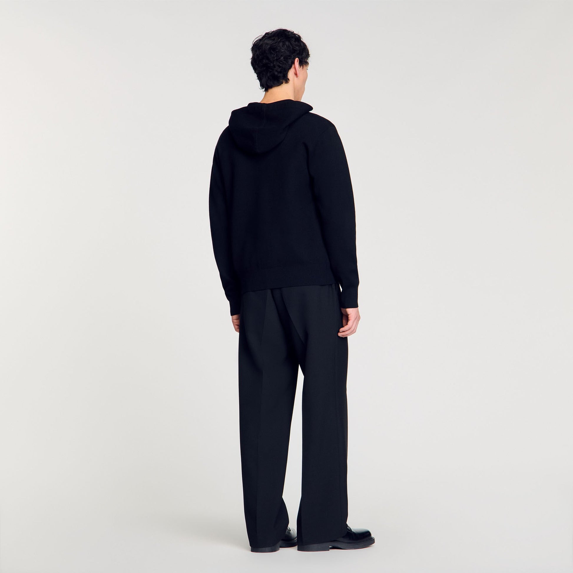 Sandro Zip-up cardigan with snake detail Black