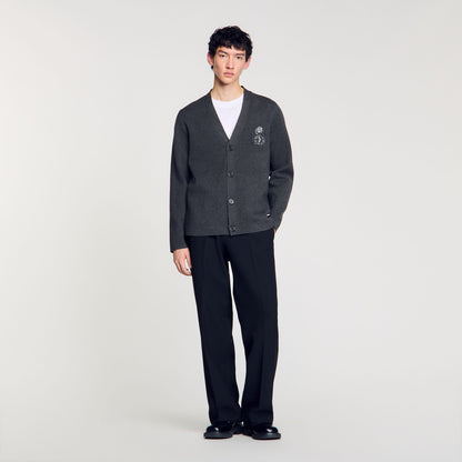 Sandro Cardigan with snake detail Lime