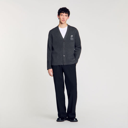 Sandro Cardigan with snake detail Lime