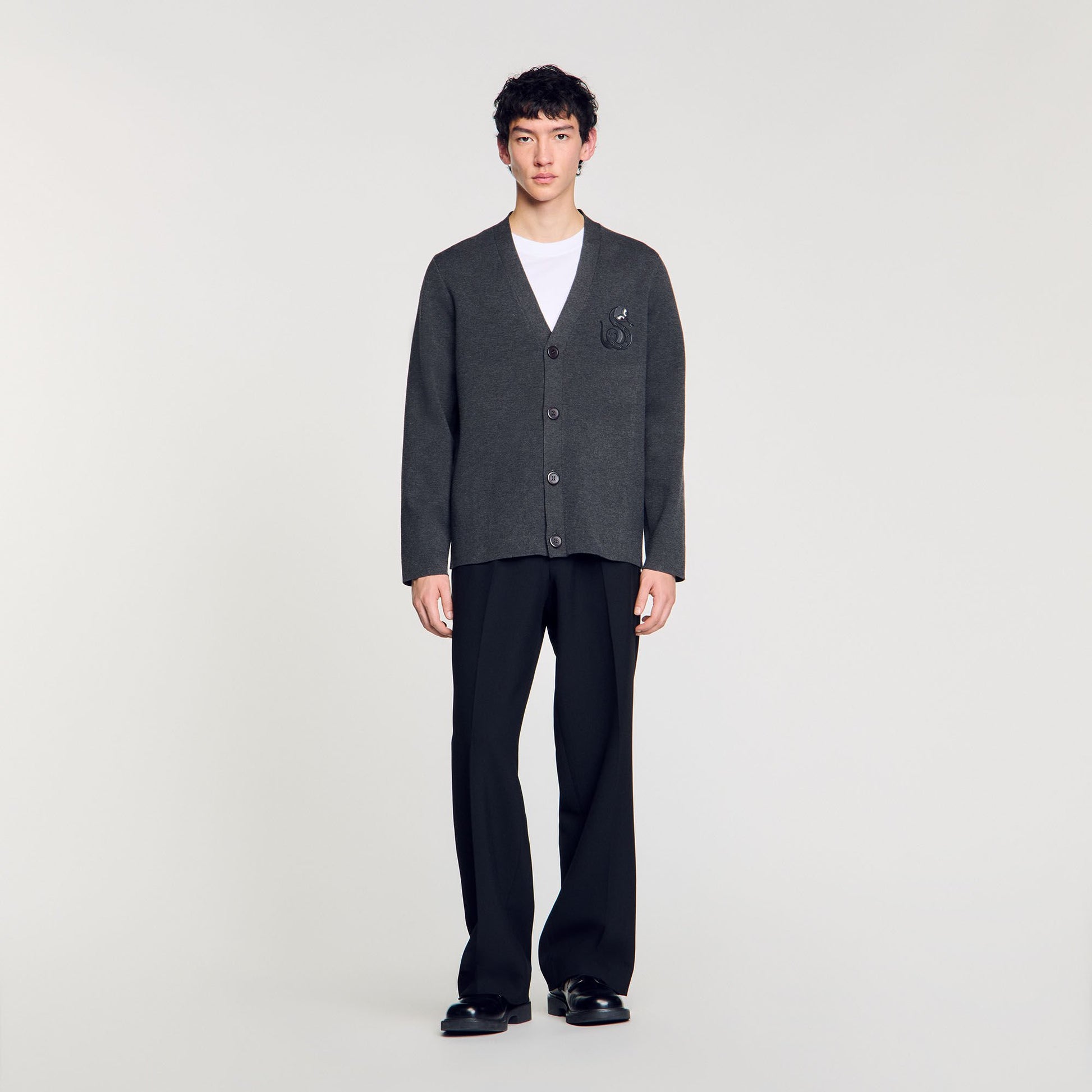 Sandro Cardigan with snake detail Lime