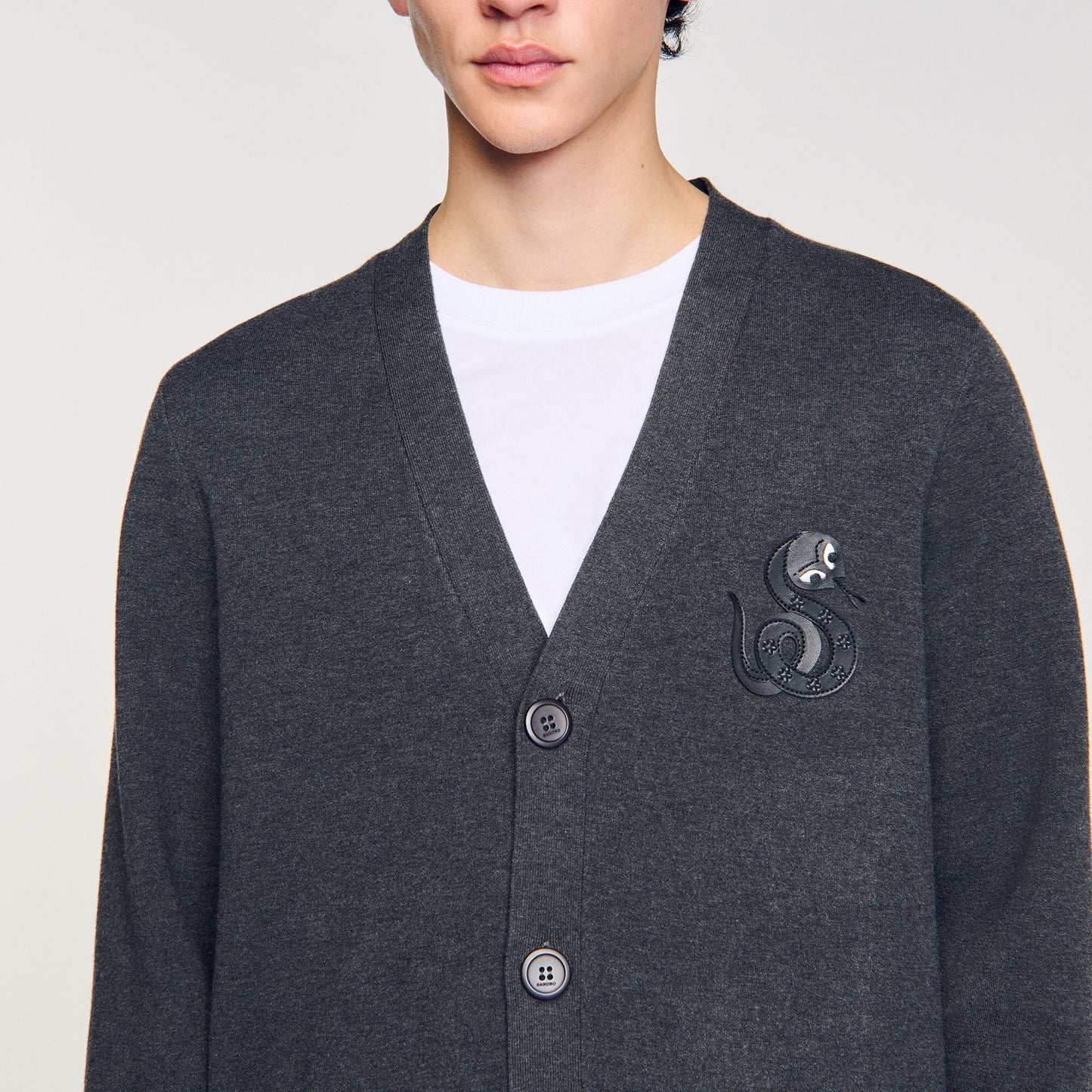 Sandro Cardigan with snake detail Lime