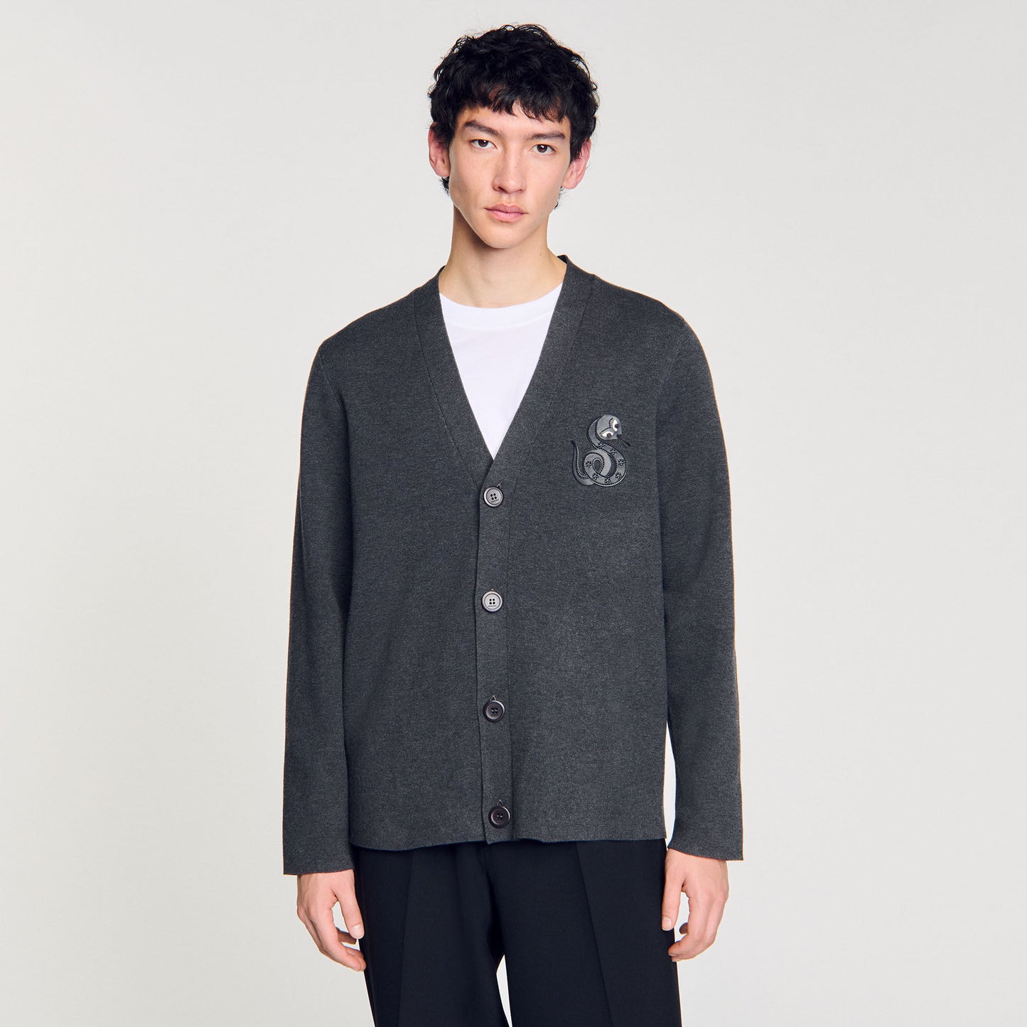Sandro Cardigan with snake detail Lime