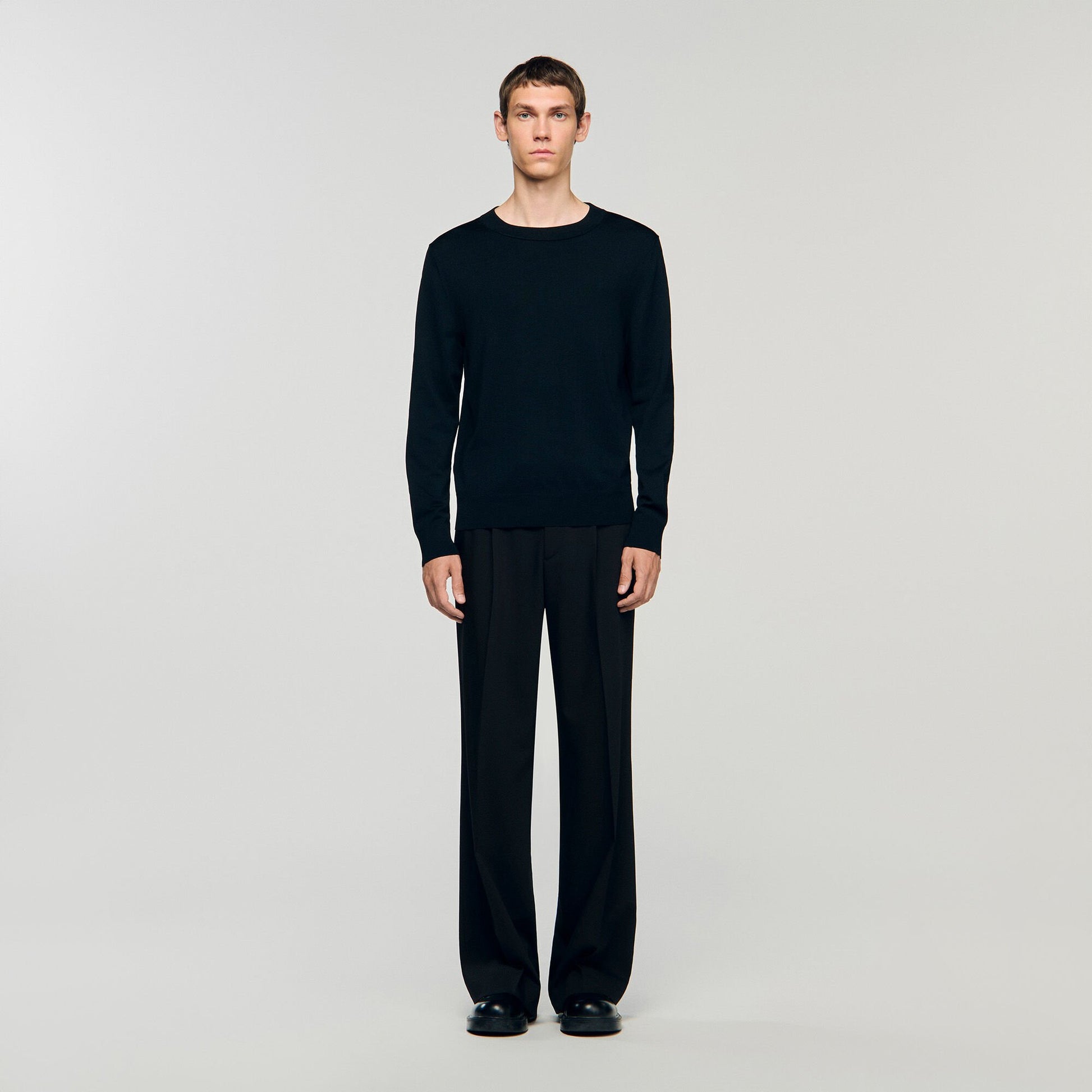 Sandro Fine knit sweater Black