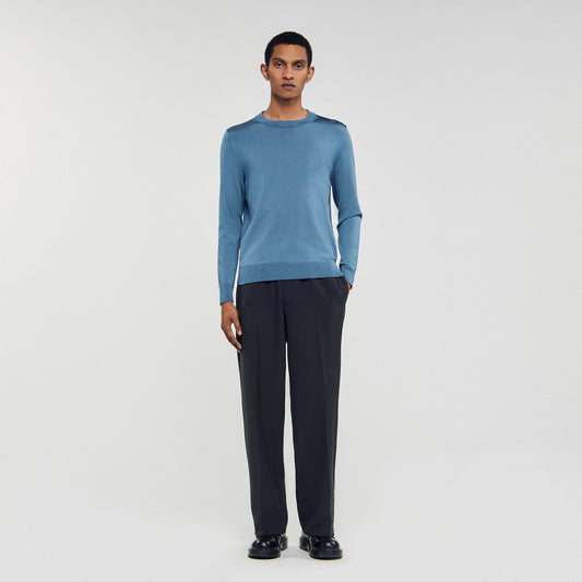 Sandro Fine knit sweater Blue Office
