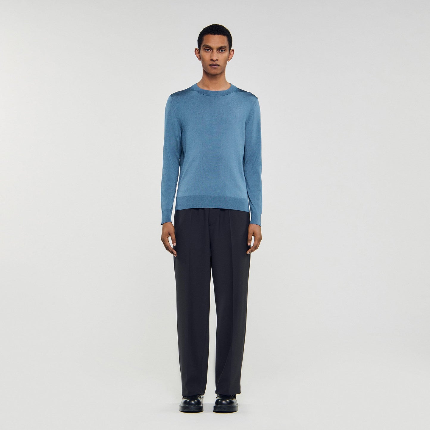 Sandro Fine knit sweater Blue Office