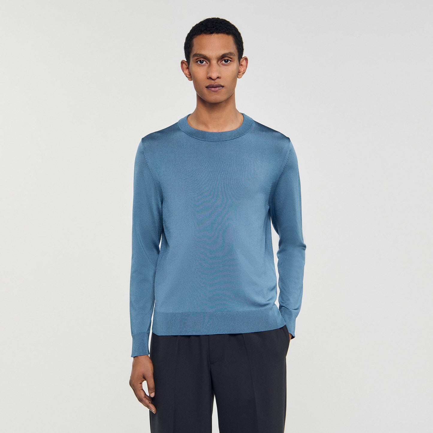 Sandro Fine knit sweater Blue Office