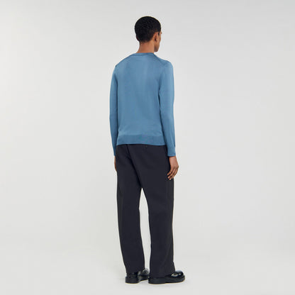 Sandro Fine knit sweater Blue Office