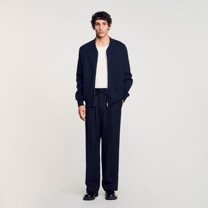 Sandro Knit jacket Navy Blue