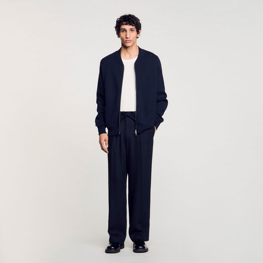 Sandro Knit jacket Navy Blue