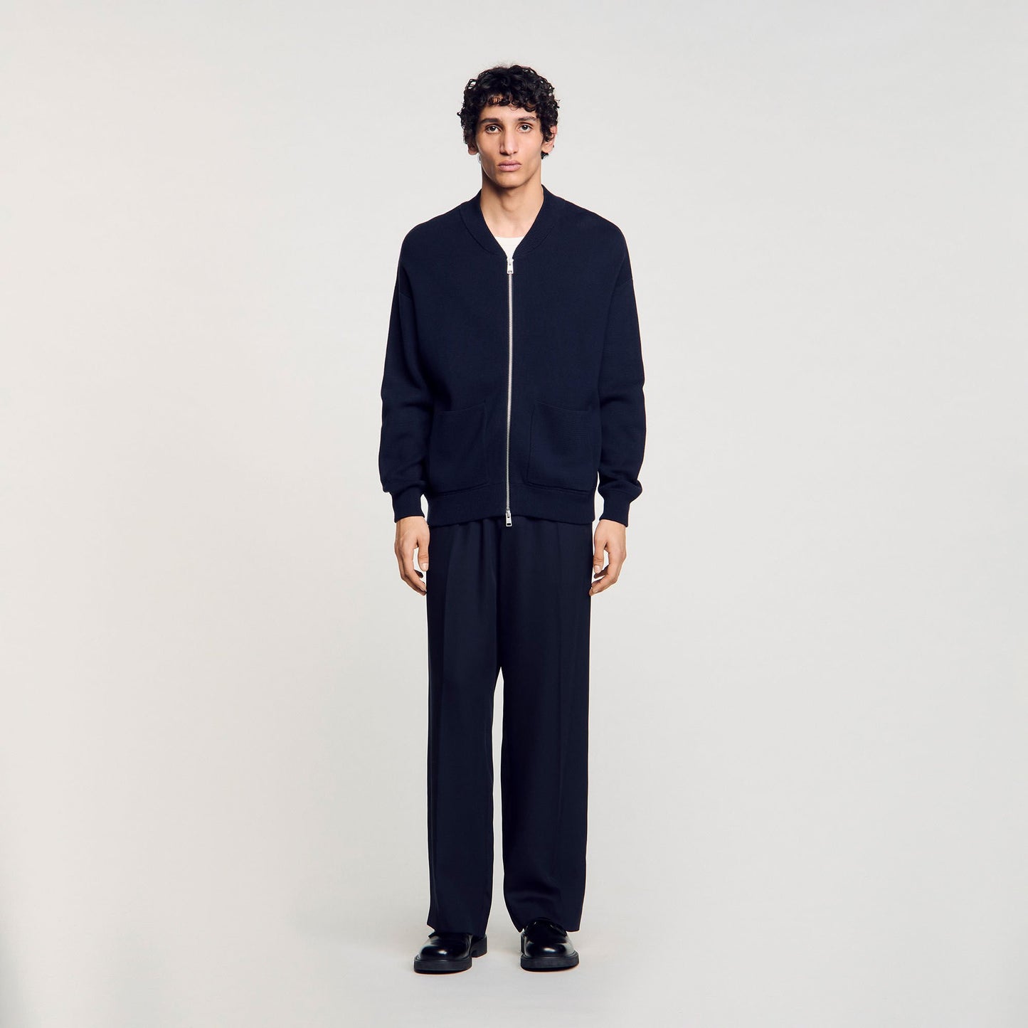 Sandro Knit jacket Navy Blue
