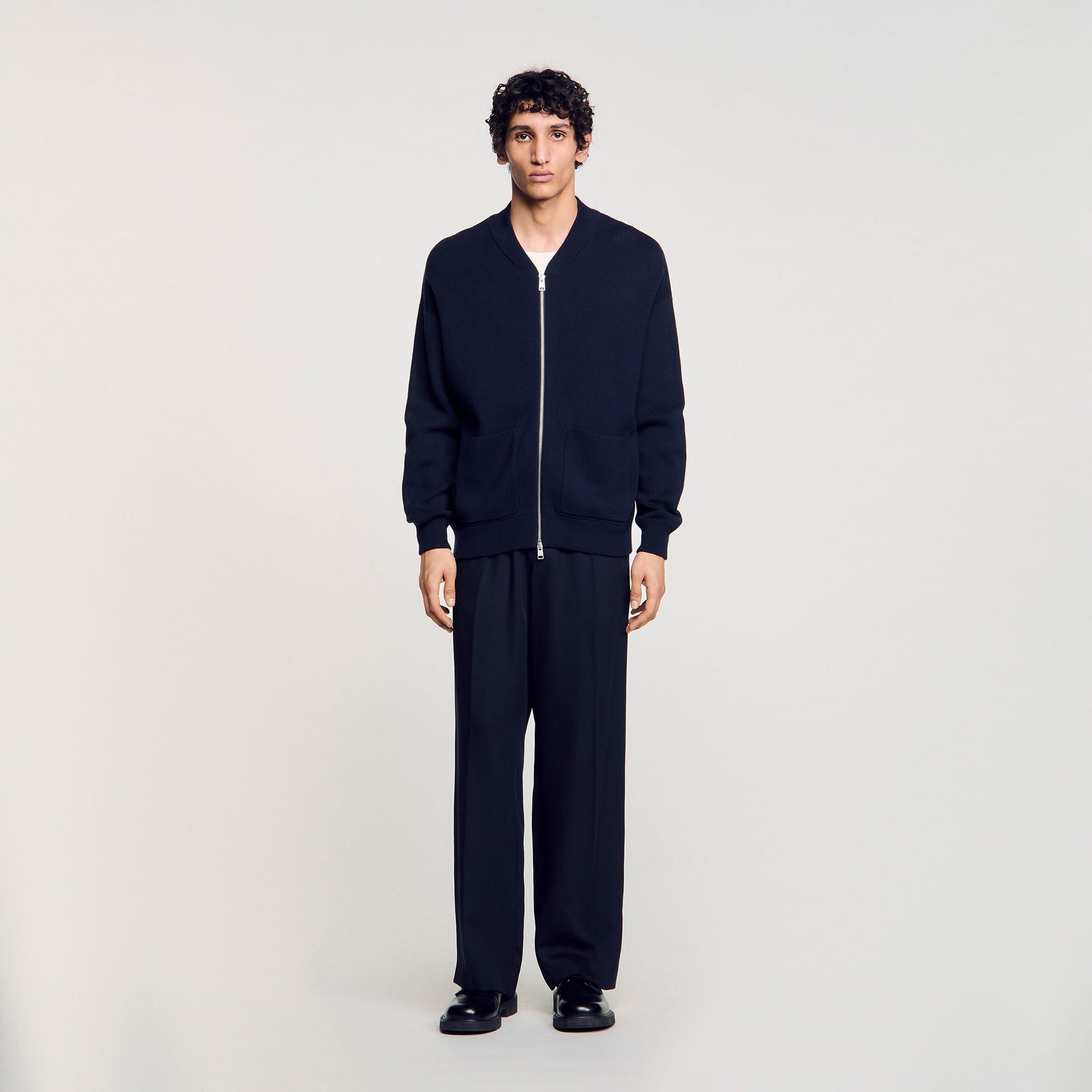 Sandro Knit jacket Navy Blue